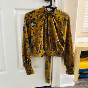 floral top tie back